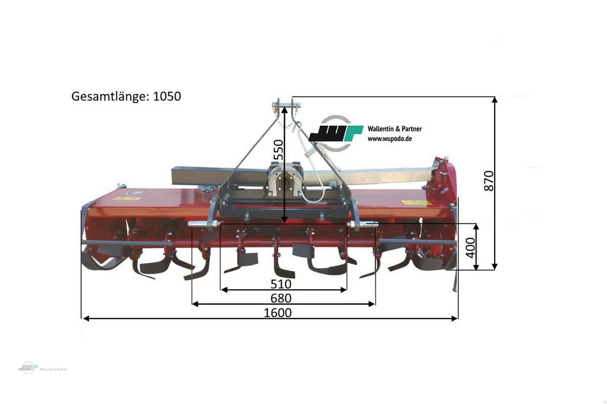 Sonstige Gartentechnik & Kommunaltechnik des Typs Sonstige Bodenfräse 1,45 m mech. Seitenverstellung, Neumaschine in Wesenberg (Bild 3)