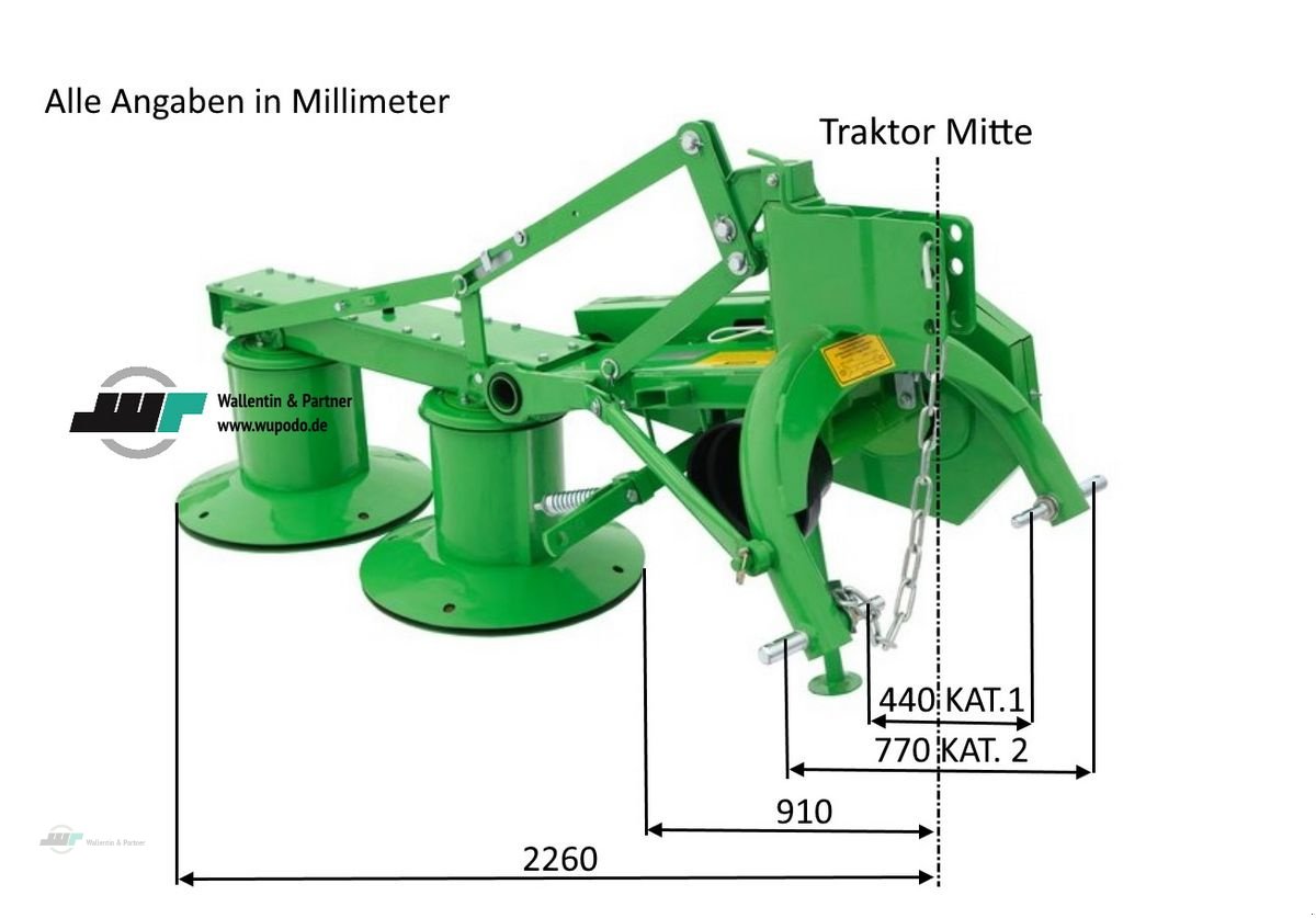 Sonstige Gartentechnik & Kommunaltechnik des Typs Sonstige Kreiselmäher Trommelmähwerk 1,35 m ab 30 PS, Neumaschine in Wesenberg (Bild 3)