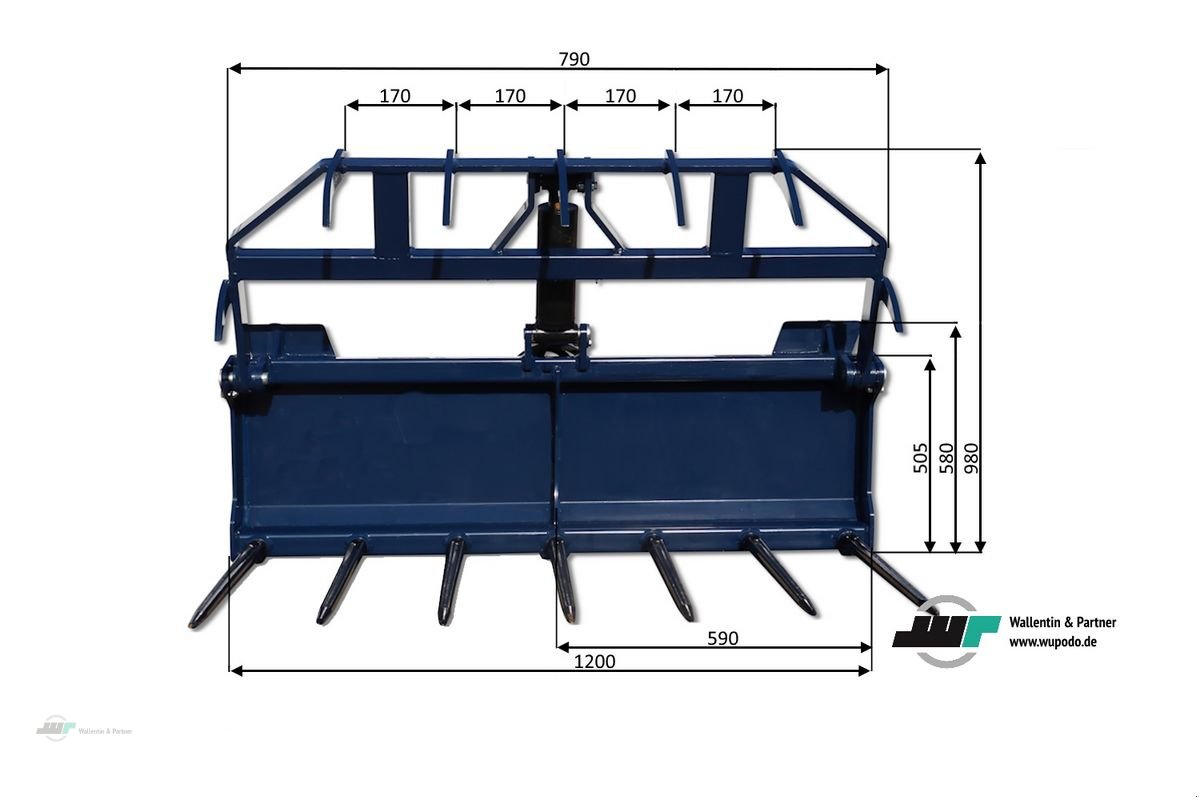 Sonstige Gartentechnik & Kommunaltechnik des Typs Sonstige Krokodilgebiss 1,20 m Mini Euroaufnahme  0,32 m³, Neumaschine in Wesenberg (Bild 2)