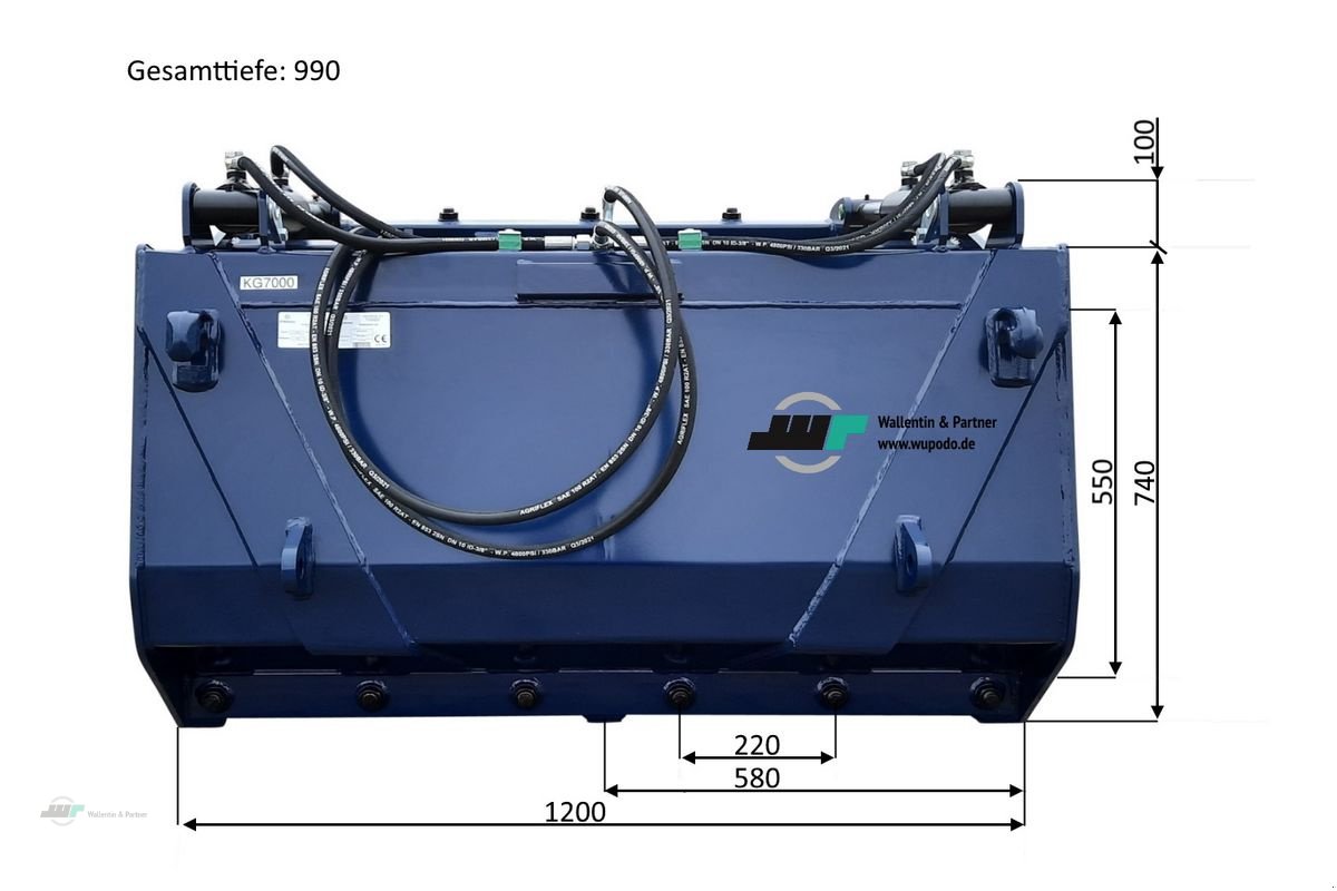 Sonstige Gartentechnik & Kommunaltechnik des Typs Sonstige Krokodilgebiss Silozange 1,20m Euroaufnahme, Neumaschine in Wesenberg (Bild 3)