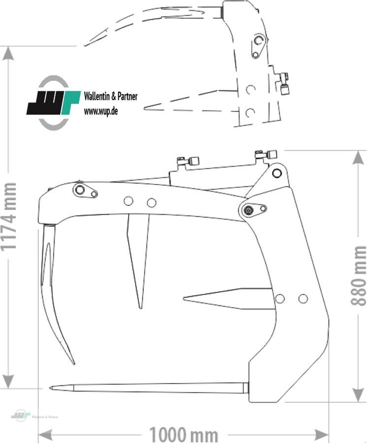 Sonstige Gartentechnik & Kommunaltechnik des Typs Sonstige Krokodilgebiss Silozange 1,20m Euroaufnahme, Neumaschine in Wesenberg (Bild 7)