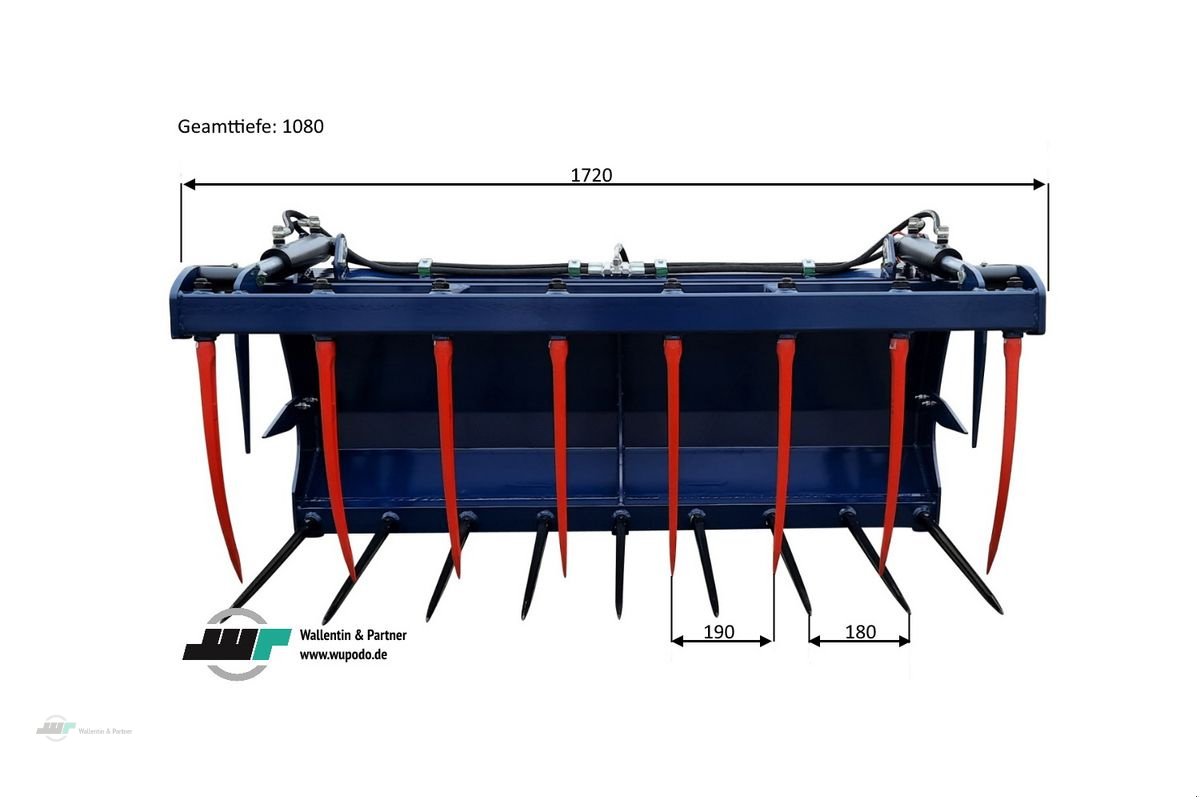 Sonstige Gartentechnik & Kommunaltechnik des Typs Sonstige Krokodilgebiss Silozange 1,80 m Euroaufnahme, Neumaschine in Wesenberg (Bild 2)