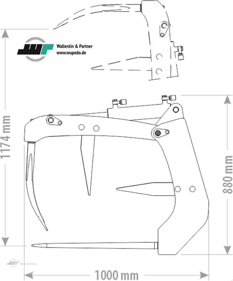 Sonstige Gartentechnik & Kommunaltechnik des Typs Sonstige Krokodilgebiss Silozange 1,80 m Euroaufnahme, Neumaschine in Wesenberg (Bild 5)