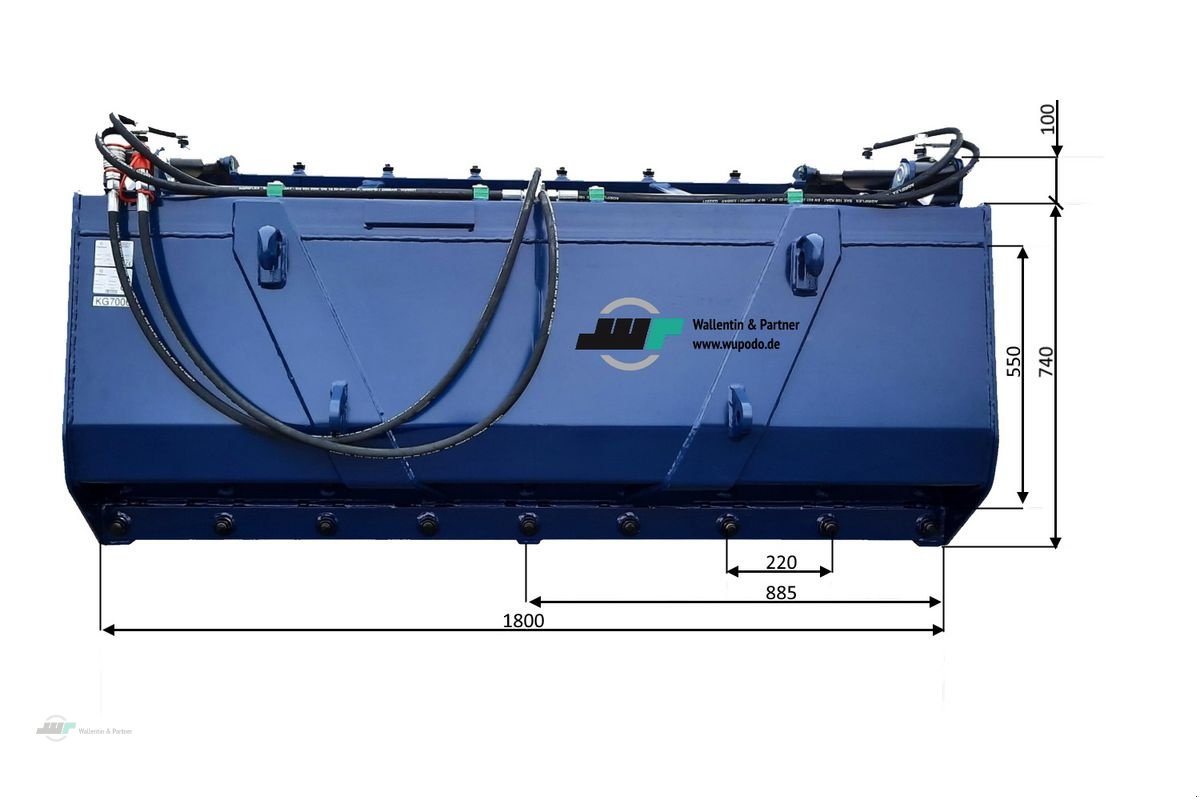 Sonstige Gartentechnik & Kommunaltechnik des Typs Sonstige Krokodilgebiss Silozange 1,80 m Euroaufnahme, Neumaschine in Wesenberg (Bild 3)