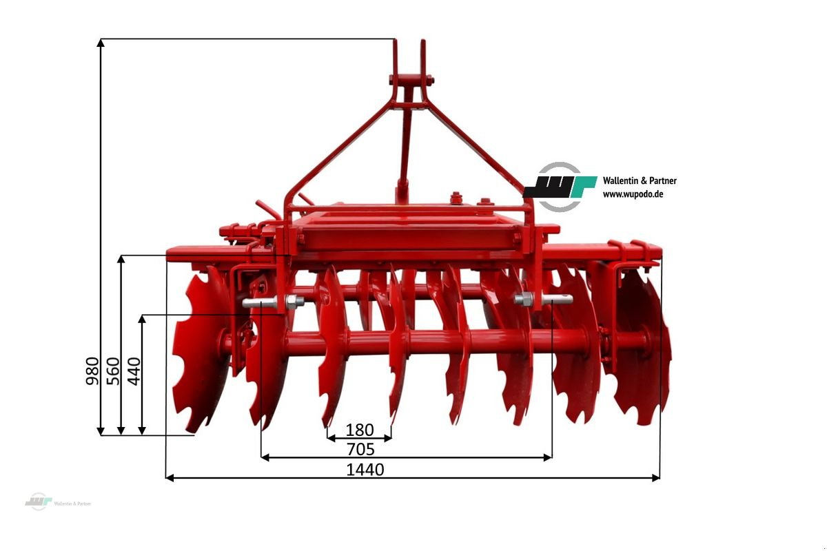 Sonstige Gartentechnik & Kommunaltechnik des Typs Sonstige Kurzscheibenegge 1,37 m Scheiben Ø 460 mm, Neumaschine in Wesenberg (Bild 3)