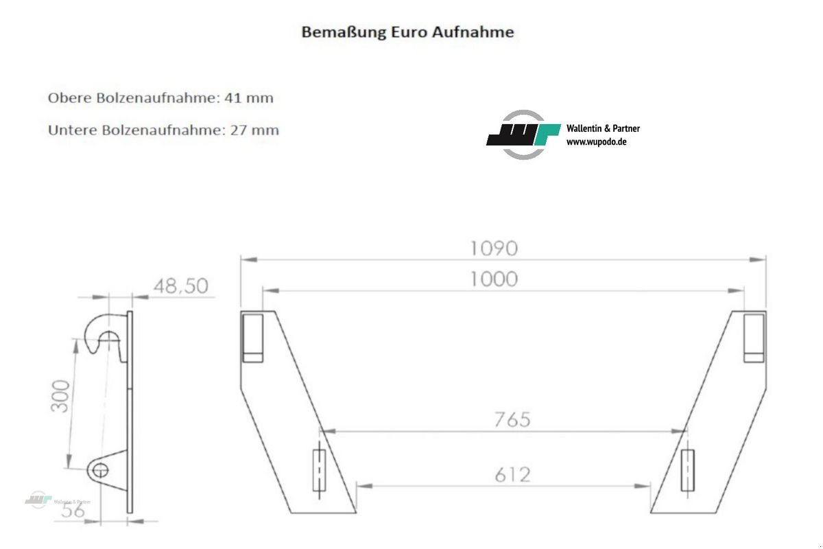 Sonstige Gartentechnik & Kommunaltechnik tip Sonstige Palettengabel Frontlader Euroaufnahme, Neumaschine in Wesenberg (Poză 2)