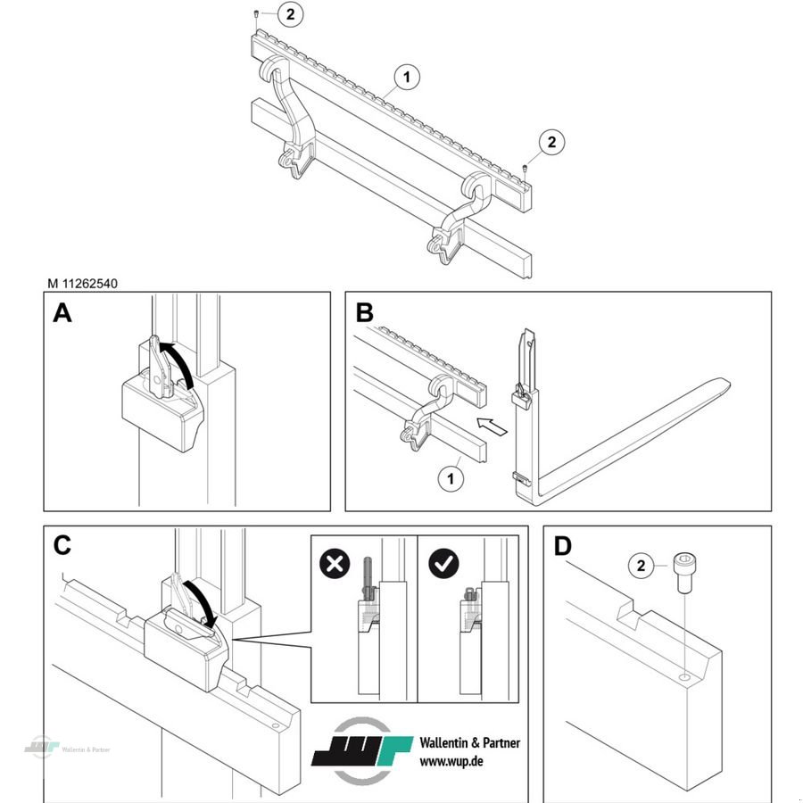 Sonstige Gartentechnik & Kommunaltechnik typu Sonstige Palettengabel Frontlader Euroaufnahme, Neumaschine v Wesenberg (Obrázek 3)