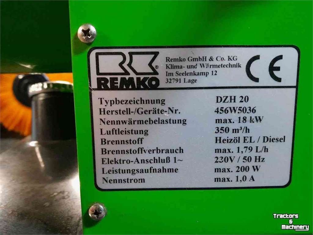 Sonstige Gartentechnik & Kommunaltechnik tip Sonstige Remko DZH20 heteluchtkachel heteluchtkanon, Gebrauchtmaschine in Zevenaar (Poză 4)