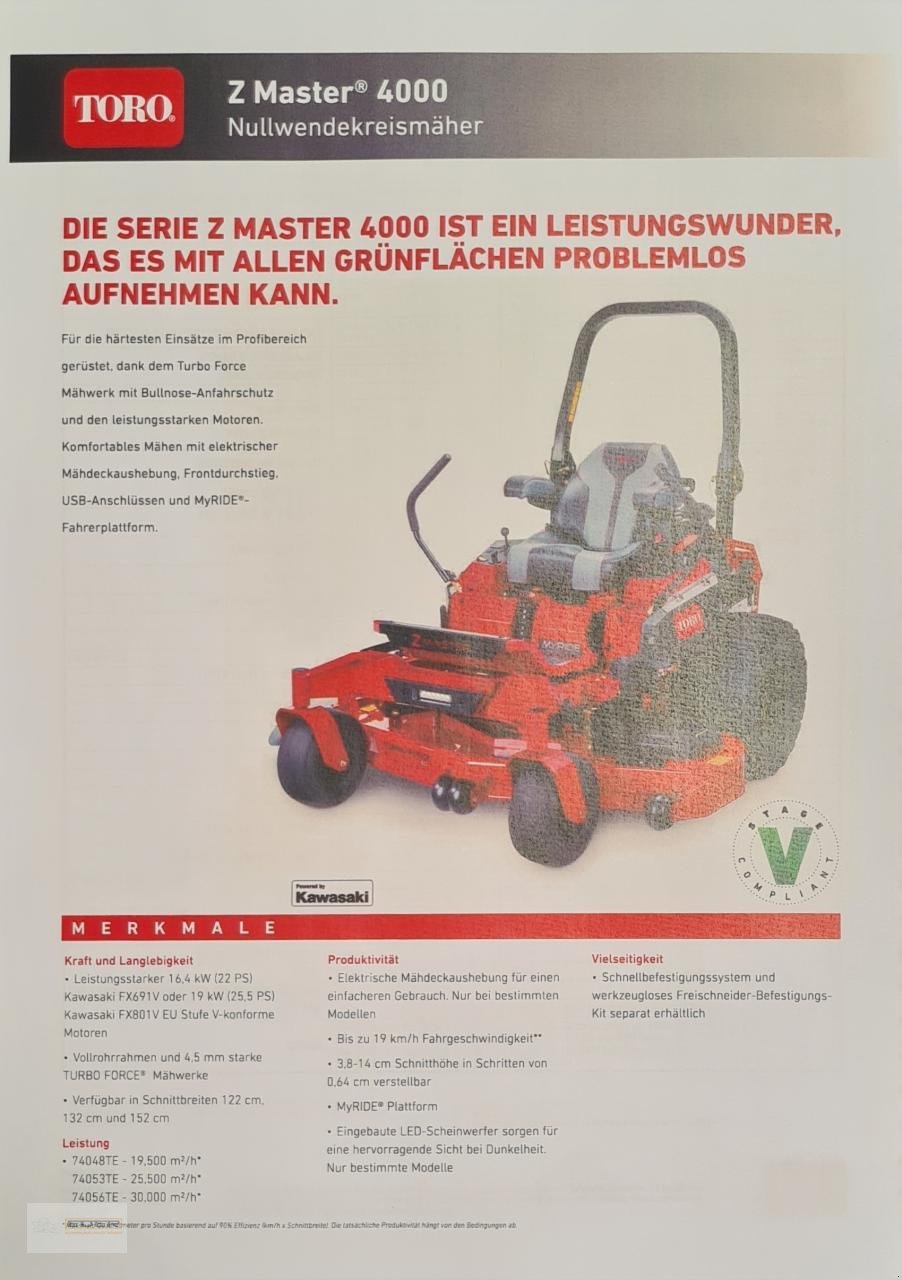 Sonstige Gartentechnik & Kommunaltechnik des Typs Toro Z-Master 4000, Neumaschine in Kirchheim (Bild 13)