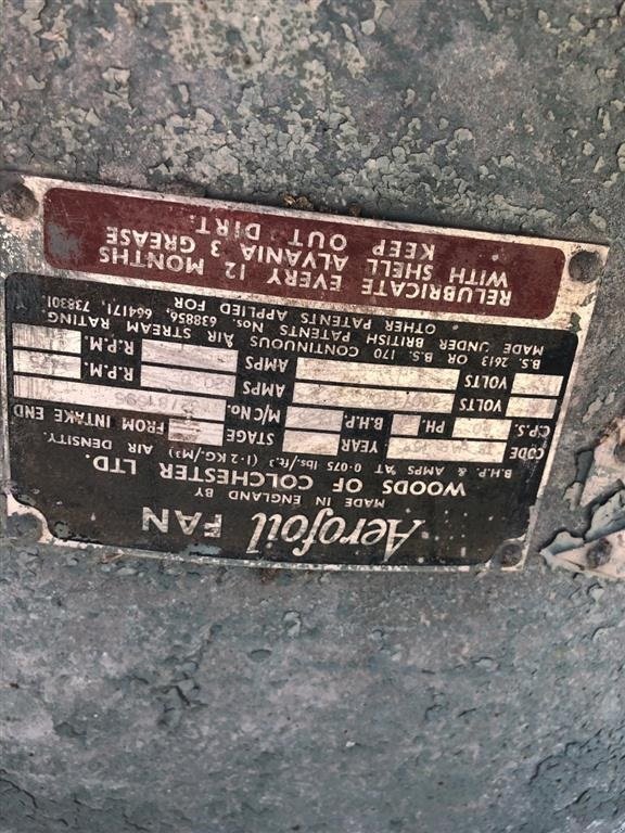 Sonstige Getreidelagertechnik του τύπου Sonstige 1 stk. Woods LTD Aerofoil Axialblæser, Gebrauchtmaschine σε Egtved (Φωτογραφία 2)