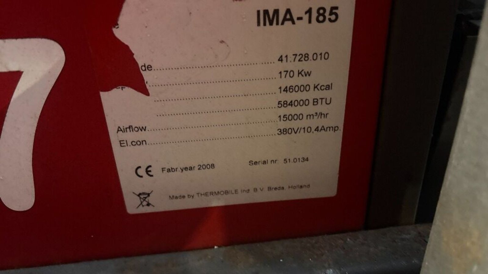 Sonstige Getreidelagertechnik типа Sonstige IMA-185 170Kw Varmekanon, Gebrauchtmaschine в Rødovre (Фотография 2)