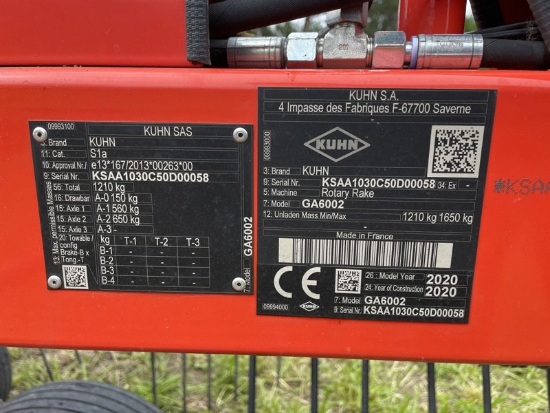Sonstige Grünlandtechnik & Futtererntetechnik del tipo Kuhn GA 6002 Giroschwader, Gebrauchtmaschine In Chur (Immagine 10)