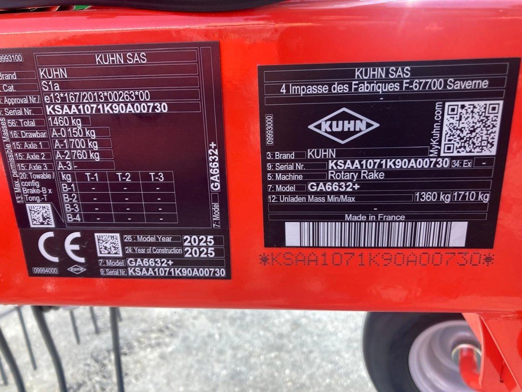 Sonstige Grünlandtechnik & Futtererntetechnik of the type Kuhn Giroschwader GA 6632+, Neumaschine in Landquart (Picture 4)