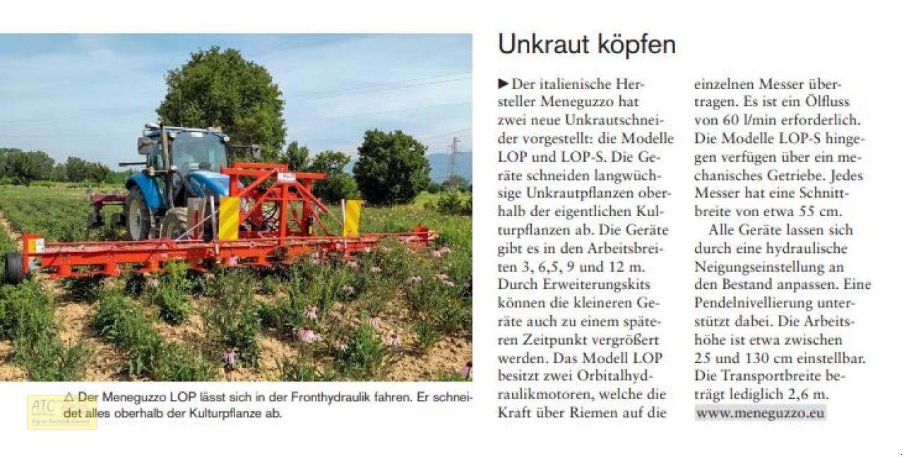 Sonstige Grünlandtechnik & Futtererntetechnik des Typs Sonstige Meneguzzo LOP90-EN Unkrautmäher, Neumaschine in Groß-Gerau (Bild 6)
