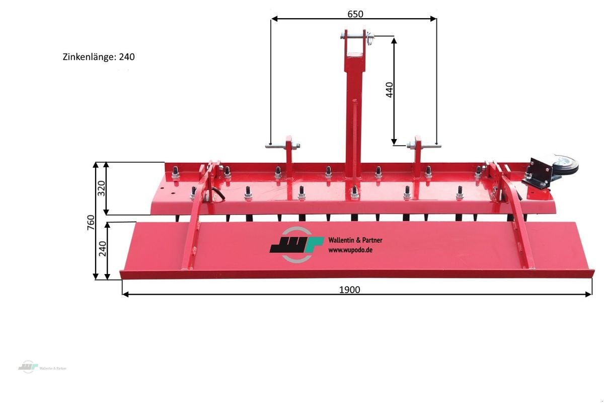 Sonstige Grünlandtechnik & Futtererntetechnik typu Sonstige Reitplatzplaner Reitbahnplaner 1,90 m, Neumaschine v Wesenberg (Obrázek 3)