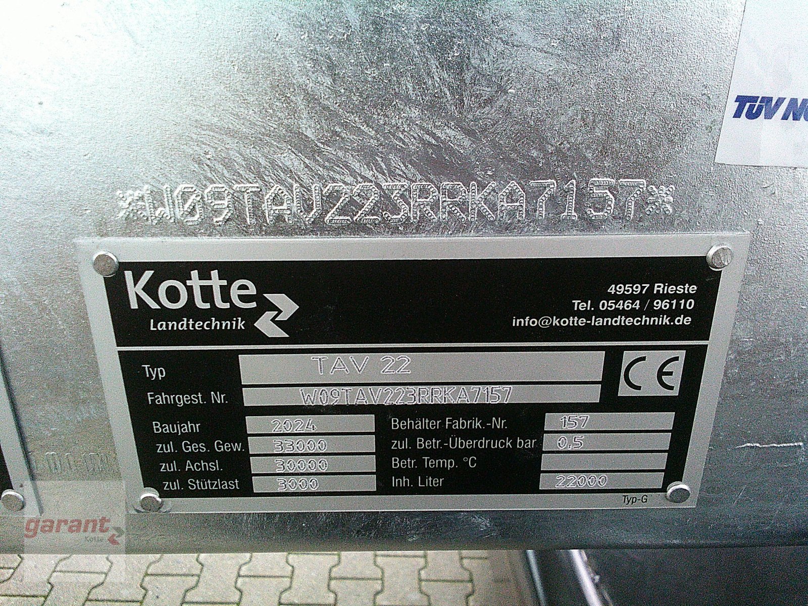 Sonstige Gülletechnik & Dungtechnik typu Garant Kotte TAV22, Gebrauchtmaschine v Rieste (Obrázek 4)