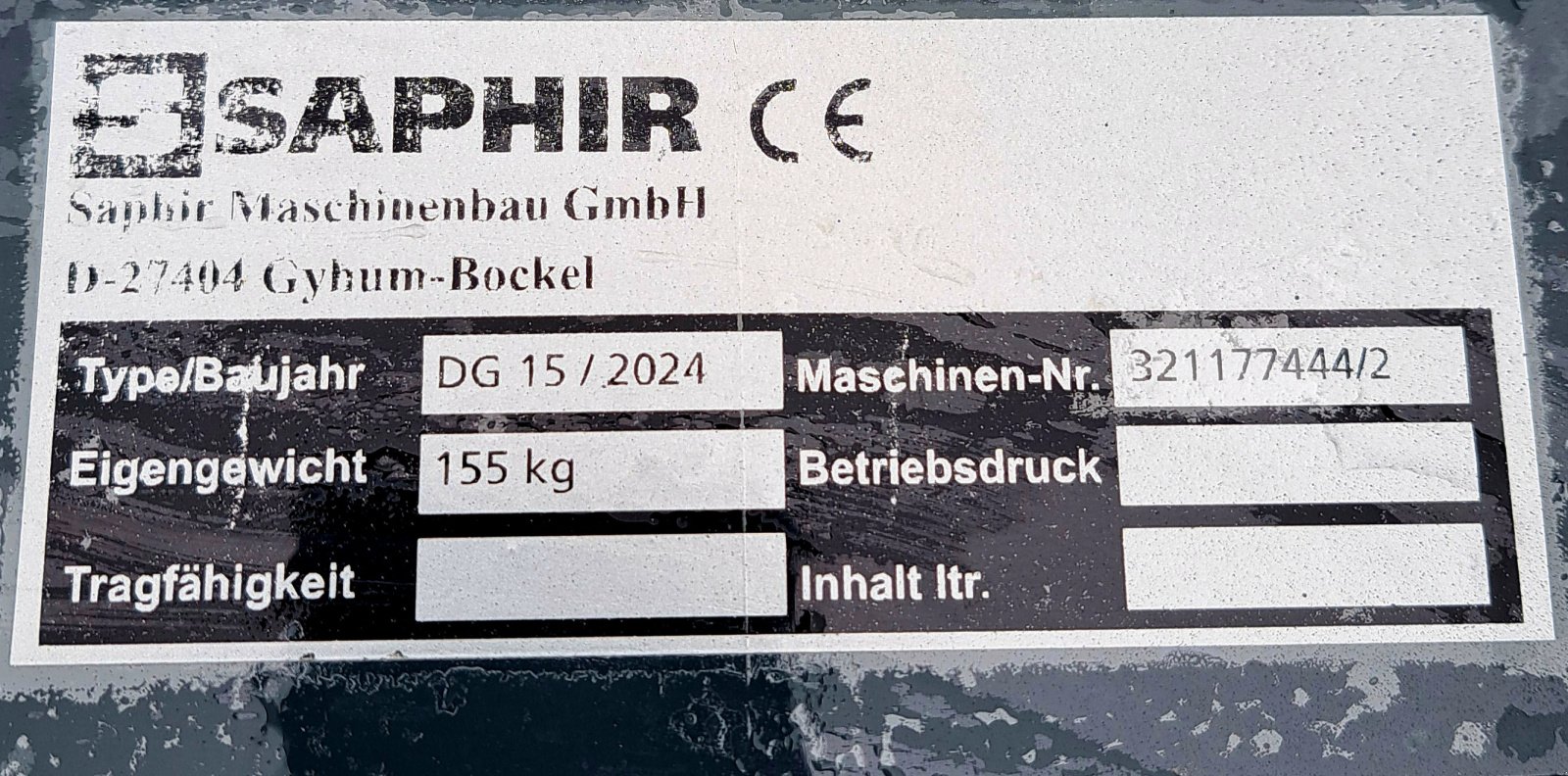 Sonstige Gülletechnik & Dungtechnik от тип Saphir DG 15, Neumaschine в Wertach (Снимка 2)