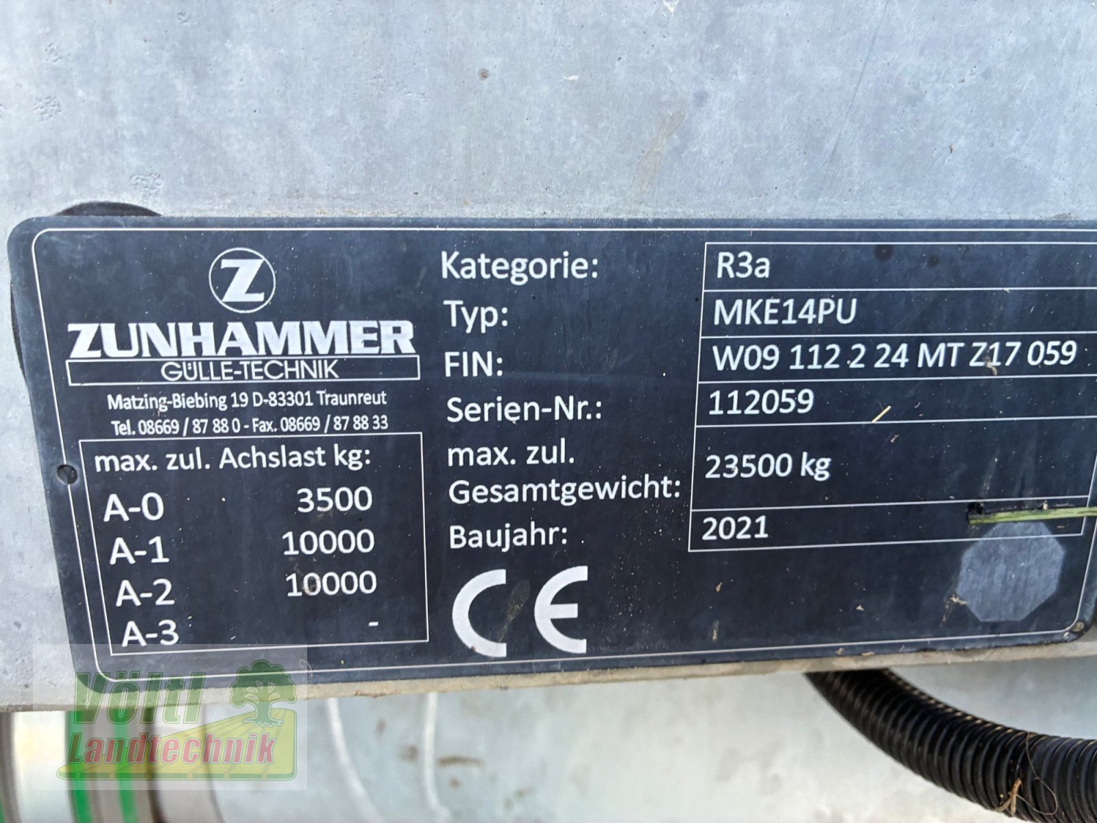 Sonstige Gülletechnik & Dungtechnik типа Zunhammer MKE 14 PU, Gebrauchtmaschine в Hutthurm bei Passau (Фотография 10)
