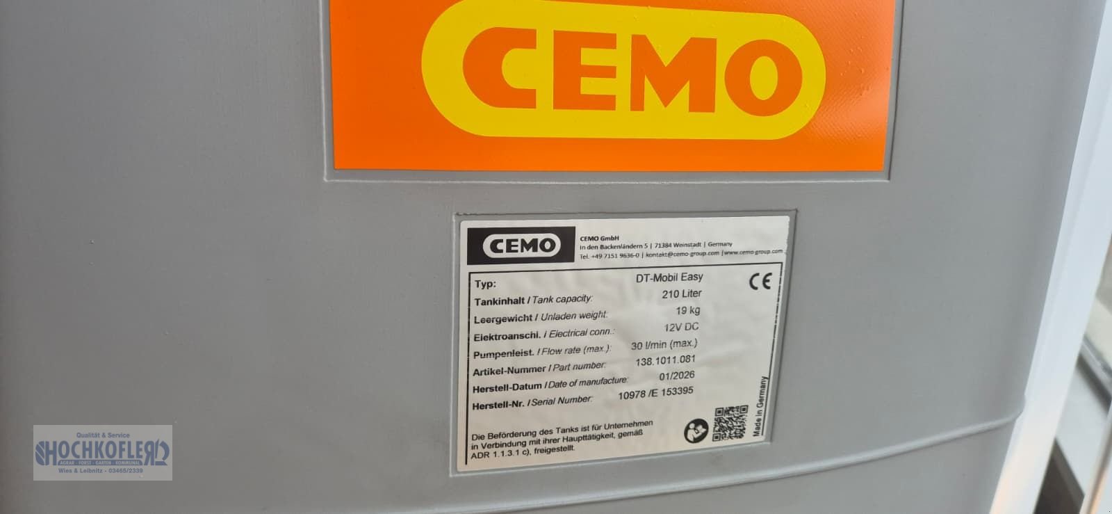 Sonstige Hoftechnik типа Cemo DT-Mobil 210l oder 440l, Neumaschine в Wies (Фотография 4)