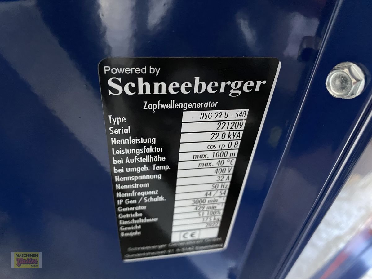 Sonstige Hoftechnik des Typs Schneeberger NSG 22-U für 540er Zapfwelle mit 22 kVA, Neumaschine in Kötschach (Bild 2)