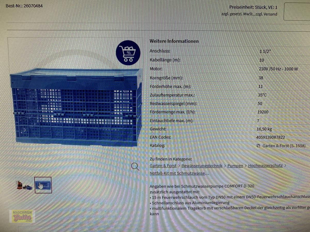 Sonstige Hoftechnik of the type Sonstige Schmutzwasserpumpe mit Schlauch, Gebrauchtmaschine in Kötschach (Picture 5)