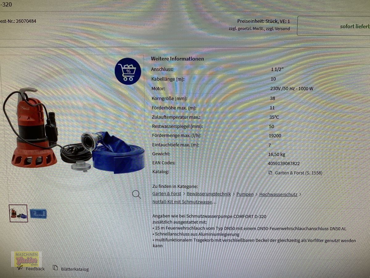 Sonstige Hoftechnik of the type Sonstige Schmutzwasserpumpe mit Schlauch, Gebrauchtmaschine in Kötschach (Picture 6)