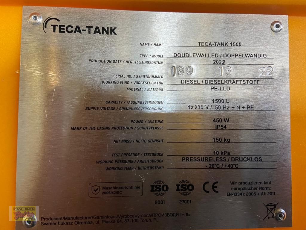 Sonstige Hoftechnik des Typs Sonstige Tankanlage TecaTank 2500 Profi, Neumaschine in Kötschach (Bild 14)