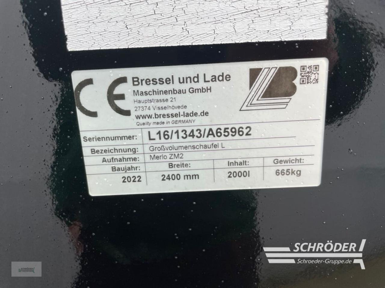 Sonstige Industriemaschinen typu Bressel & Lade GROßVOLUMENSCHAUFEL 2,40 M MERLO ZM2, Gebrauchtmaschine v Wildeshausen (Obrázek 8)