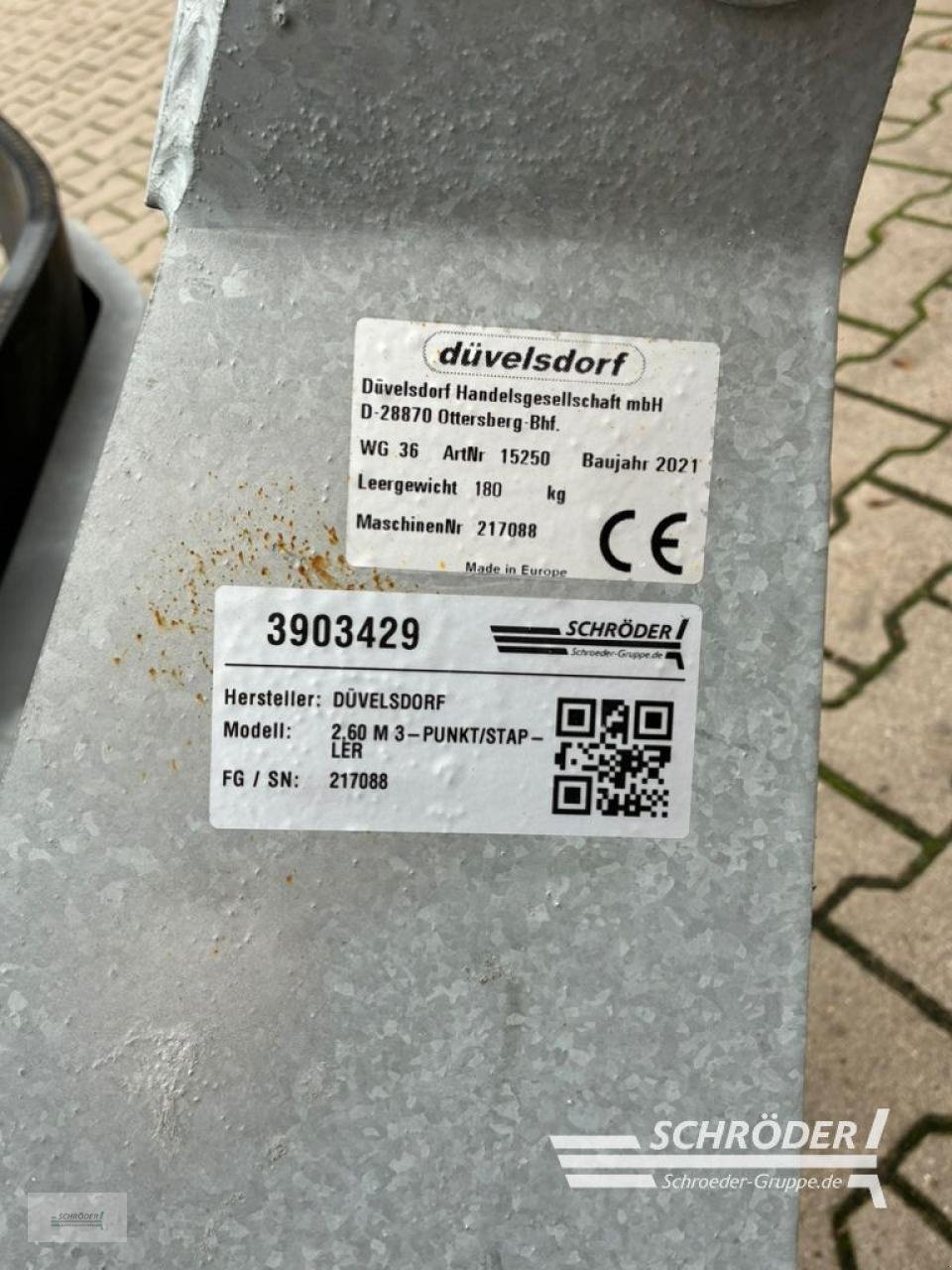 Sonstige Industriemaschinen typu Düvelsdorf 2,60 M 3-PUNKT/STAPLER, Neumaschine v Langförden (Obrázek 3)