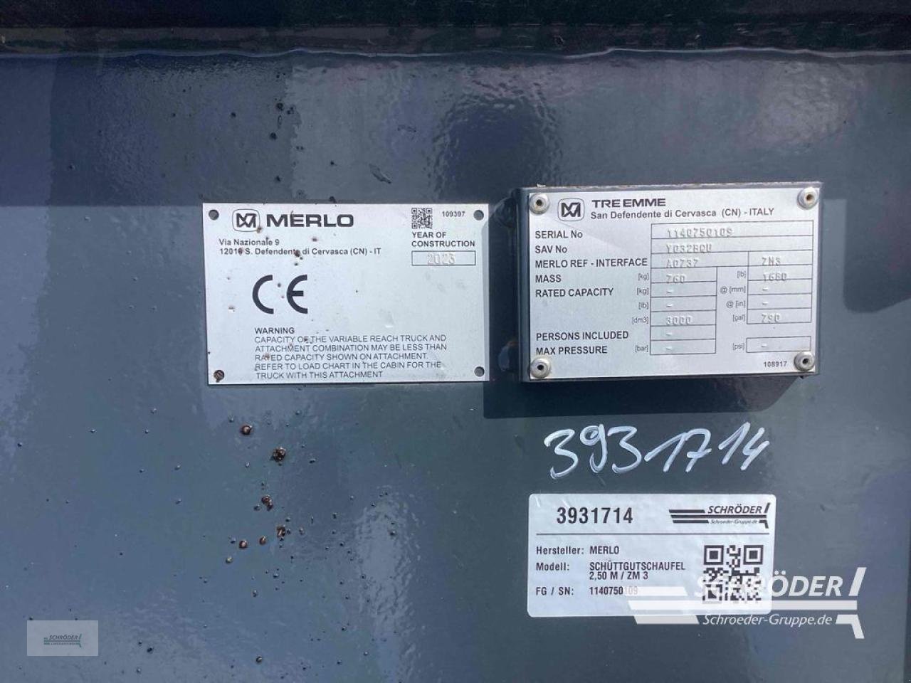 Sonstige Industriemaschinen typu Merlo SCHÜTTGUTSCHAUFEL 2,50 M / AUFNAHME ZM 3, Gebrauchtmaschine v Lastrup (Obrázek 5)