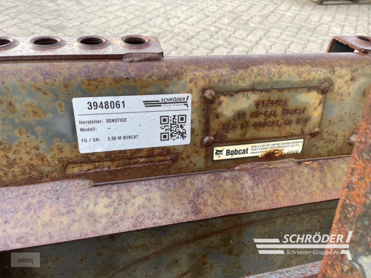 Sonstige Industriemaschinen Türe ait Sonstige 2,00 M BOBCAT + ADAPTER EURO / 3 PUNKT, Gebrauchtmaschine içinde Wildeshausen (resim 6)