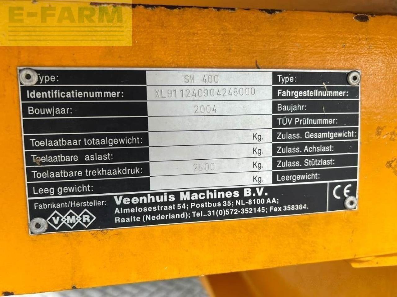 Sonstige Industriemaschinen des Typs Veenhuis sw 400 silagewagen, Gebrauchtmaschine in ag BROEKLAND (Bild 9)