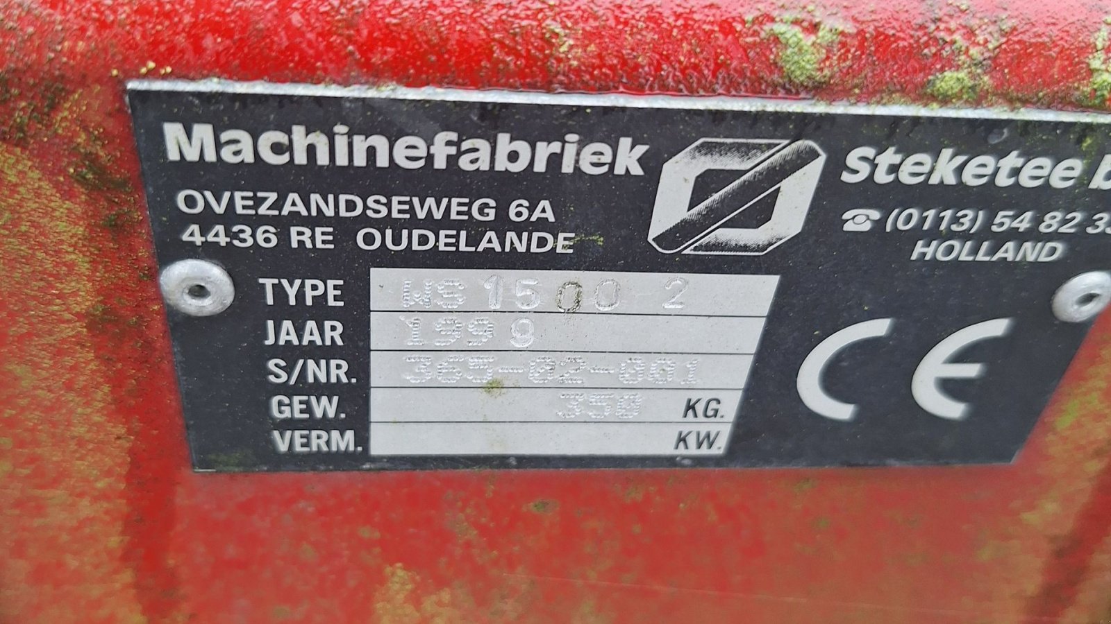 Sonstige Kartoffeltechnik Türe ait Steketee WS1500-2 Rodskærer, Gebrauchtmaschine içinde Maribo (resim 5)