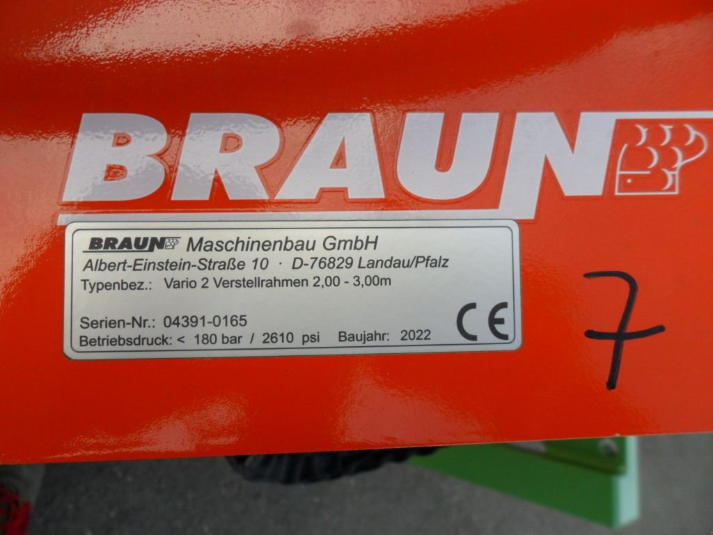 Sonstige Obsttechnik & Weinbautechnik типа Braun Universal-Kultivator-Rahmen UKR VARIO 2, Neumaschine в Harmannsdorf (Фотография 5)