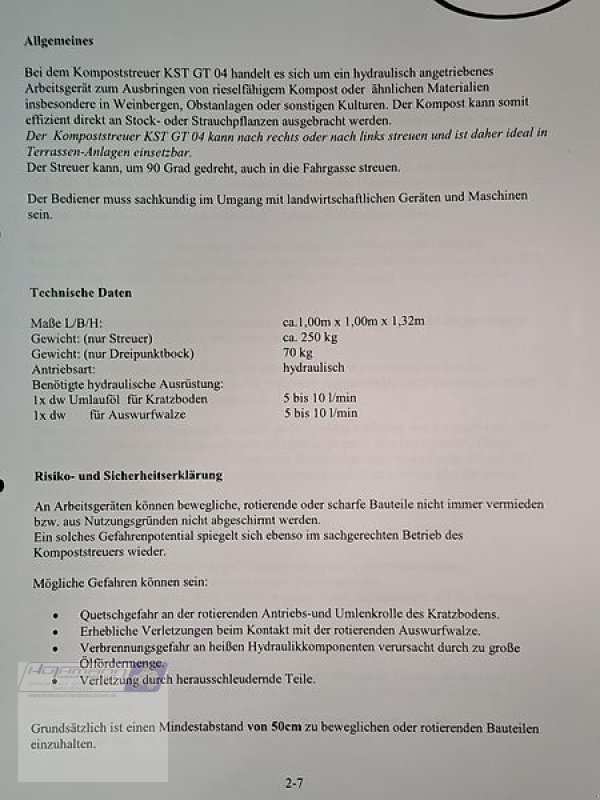 Sonstige Obsttechnik & Weinbautechnik типа Huber Kompoststreuer KST GT04, Neumaschine в Ober-Ramstadt (Фотография 13)