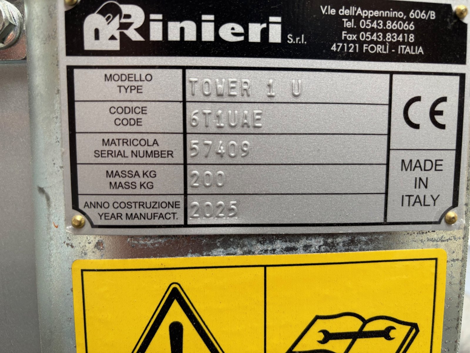 Sonstige Obsttechnik & Weinbautechnik des Typs Rinieri Hubmast Tower 1 PLUS, Neumaschine in Gerasdorf (Bild 7)