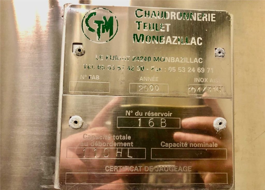 Sonstige Obsttechnik & Weinbautechnik des Typs Sonstige - Cuve inox - Fond conique - 110 HL, Gebrauchtmaschine in Monteux (Bild 11)