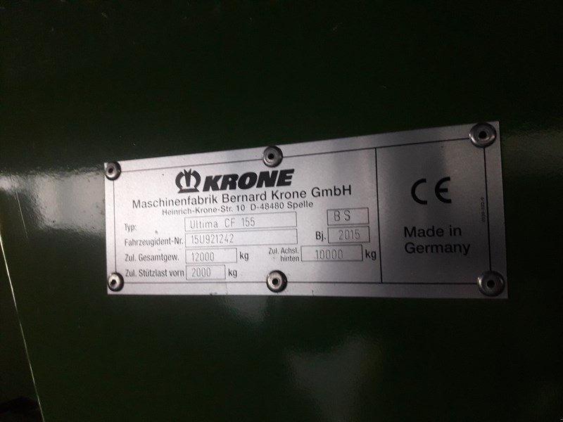 Sonstige Pressen a típus Krone Ultima CF 155, Gebrauchtmaschine ekkor: Balterswil (Kép 7)
