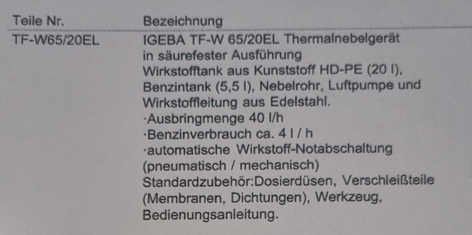 Sonstige Stalltechnik типа Igeba TF 65/20, Gebrauchtmaschine в Gangkofen (Фотография 2)