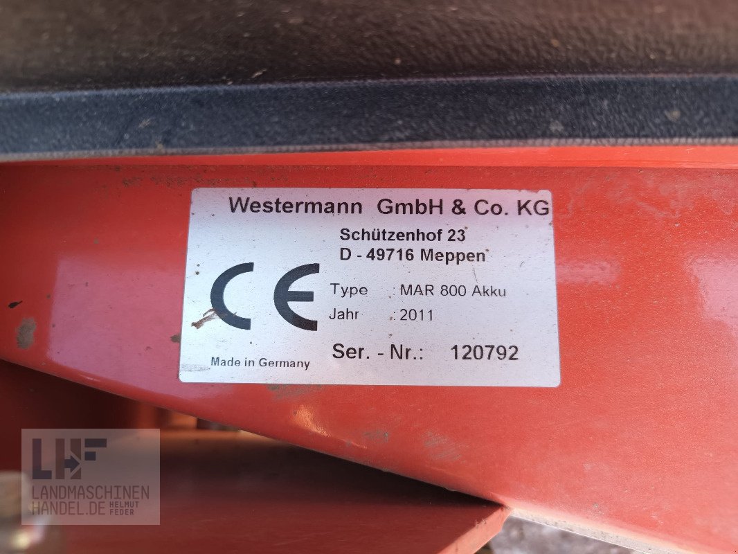 Sonstige Stalltechnik del tipo Westermann MR 800 Akku + Clean BAG, Gebrauchtmaschine en Burg/Spreewald (Imagen 5)