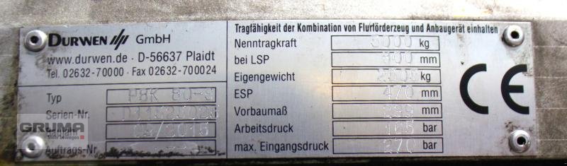 Sonstige Teile του τύπου Durwen Durwen PBK80-S, Breite 1950 mm, Gebrauchtmaschine σε Friedberg-Derching (Φωτογραφία 5)