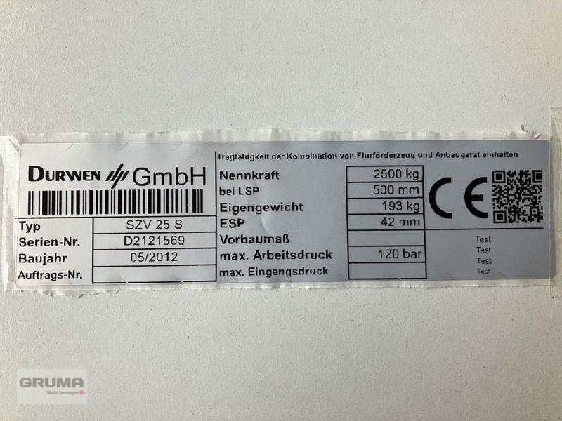 Sonstige Teile typu Durwen DURWEN SZV25S, Breite 1250 mm, Gebrauchtmaschine v Friedberg-Derching (Obrázek 5)