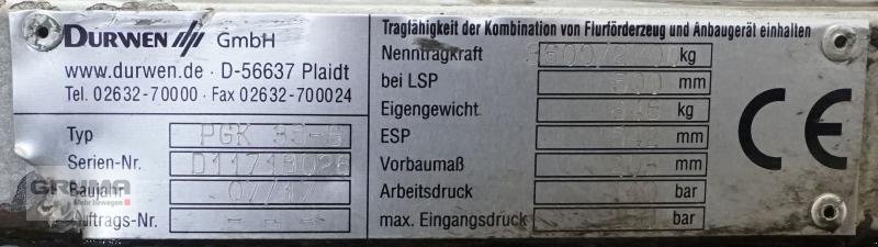 Sonstige Teile a típus Durwen PGK 35-S, Gebrauchtmaschine ekkor: Friedberg-Derching (Kép 5)