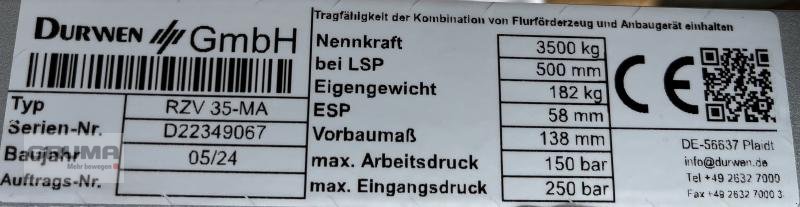 Sonstige Teile des Typs Durwen RZV 35 B=1150 mm, Gebrauchtmaschine in Friedberg-Derching (Bild 4)