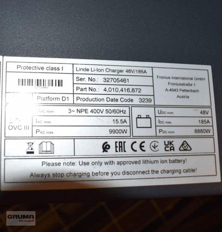 Sonstige Teile typu Fronius Linde Li-ION Charger 48V/185A, Gebrauchtmaschine v Friedberg-Derching (Obrázek 6)