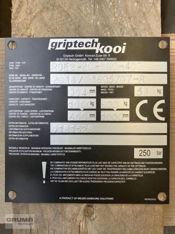Sonstige Teile a típus Griptech RGE2 20 800/400, Gebrauchtmaschine ekkor: Friedberg-Derching (Kép 4)