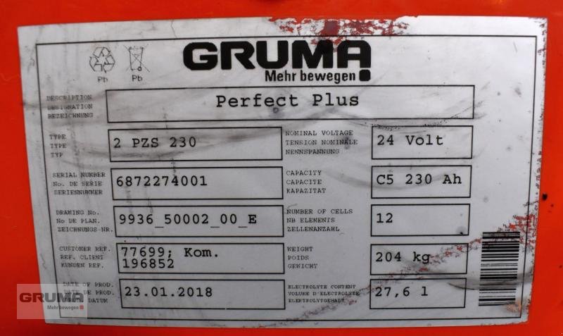 Sonstige Teile typu Gruma 24 Volt 2 PzS 230 Ah, Gebrauchtmaschine v Friedberg-Derching (Obrázek 5)