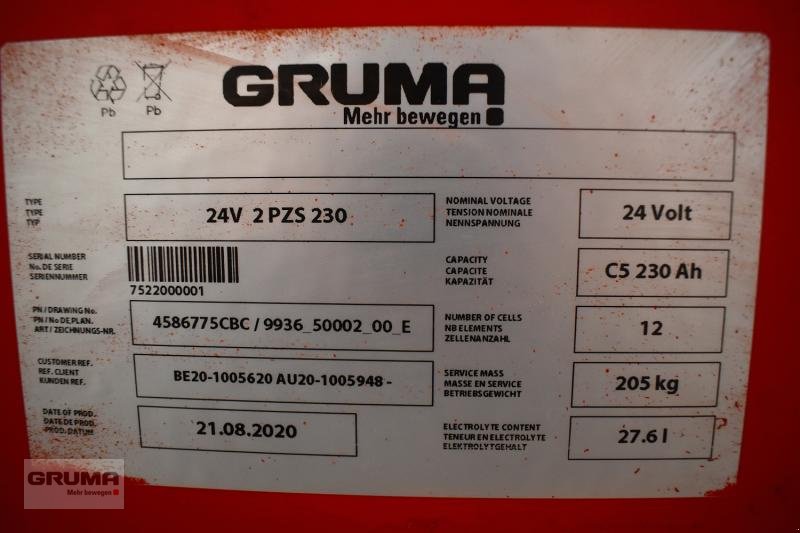 Sonstige Teile Türe ait Gruma 24 Volt 2 PzS 230 Ah, Gebrauchtmaschine içinde Friedberg-Derching (resim 5)