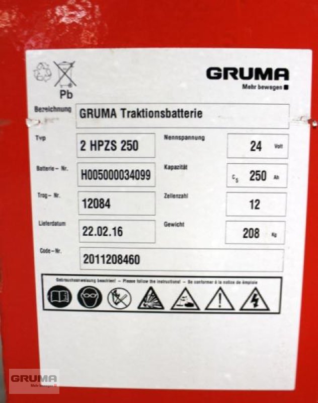 Sonstige Teile του τύπου Gruma 24 Volt 2 PzS 250 Ah, Gebrauchtmaschine σε Friedberg-Derching (Φωτογραφία 5)