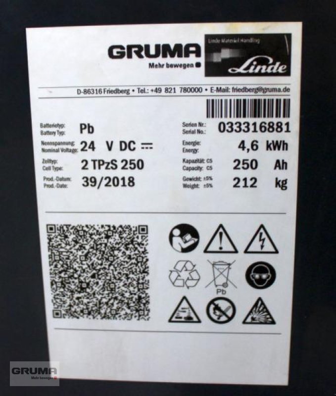 Sonstige Teile a típus Gruma 24 Volt 2 PzS 250 Ah, Gebrauchtmaschine ekkor: Friedberg-Derching (Kép 5)